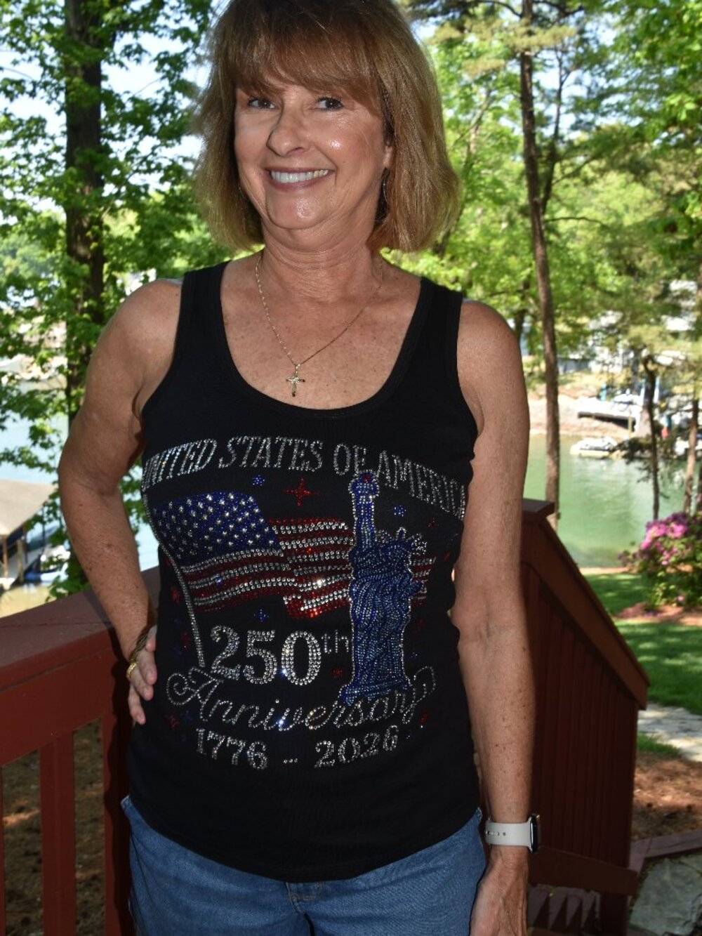 America's 250th Birthday 4th of July rhinestone tank sz XS S M L XL XXL 1X 2… - Picture 3 of 8